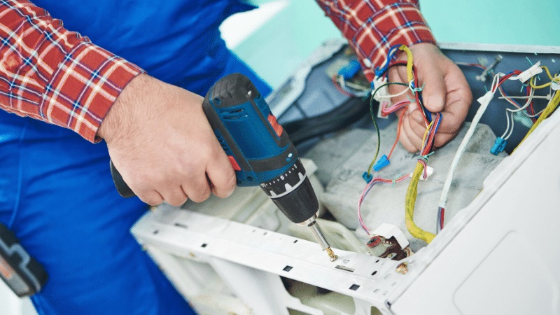Saruhanlı Demirdöküm Demirdöküm çamaşır makinesi kart tamiri – Su almama arızası orijinal parça ile giderildi. - Teknik servis örneği